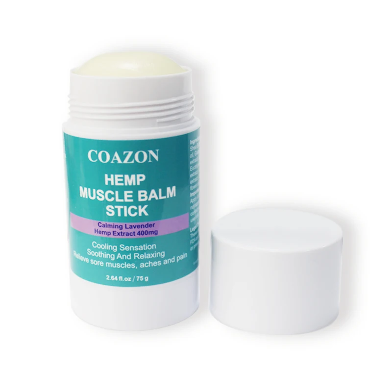 Private label OEM Non-Greasy & Fast Acting Premium Hemp oil Muscle Balm Stick for Long Lasting skin Soothing Pain Relief Gel