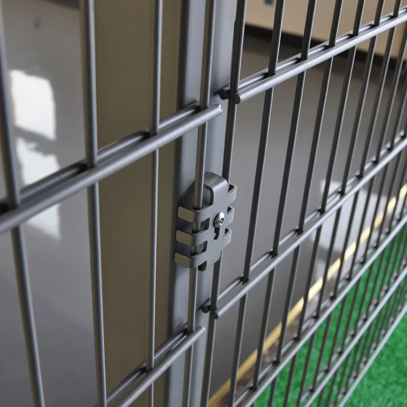 Cheap 656 Security Double Wire Mesh Iron Fence Electric Twin Wires Yard Fencing with square post