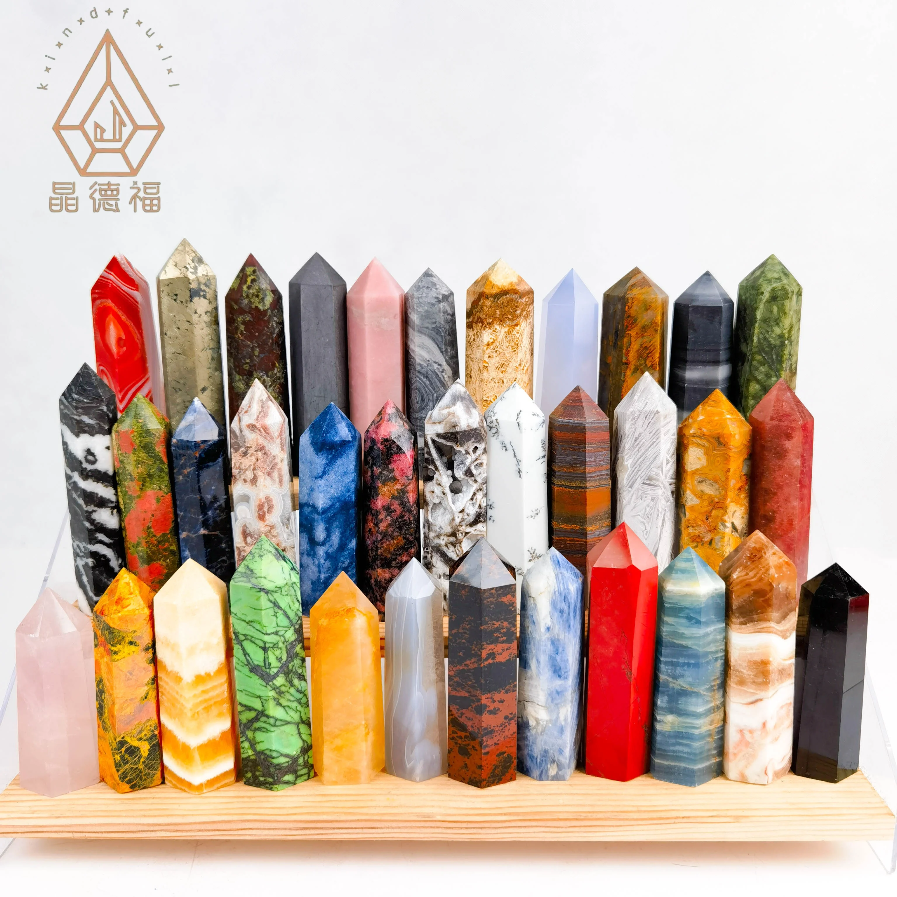 Заводская цена высокое качество натуральный огонь Кварцевая башня лечебные полированные точки хрустальные Каменные палочки для украшения дома