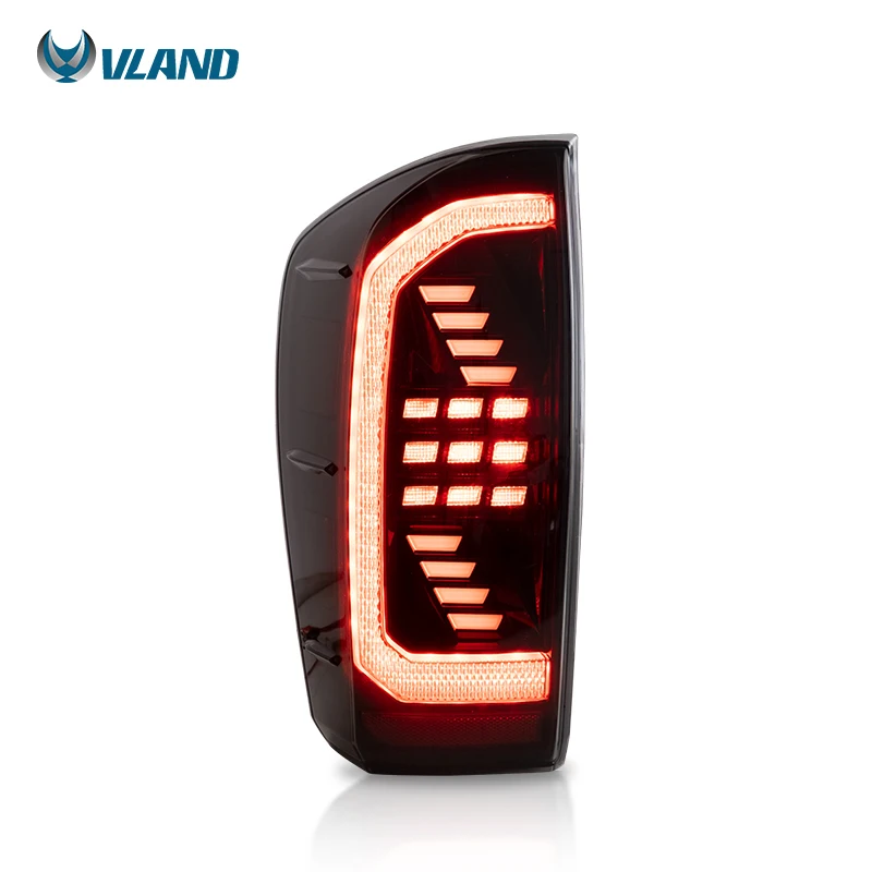 VLAND Manufacturer Wholesales Tail Light Red Turn Signal Rear Lights Full LED 2016-2021 Tail Lamp For Toyota Tacoma
