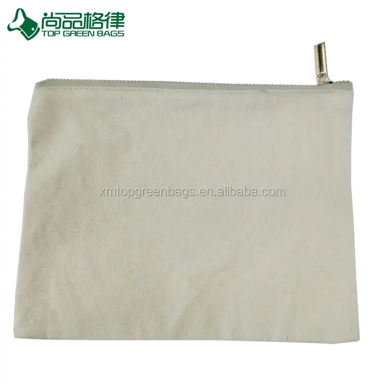 Promotional custom pencil pouch cotton canvas pencil case with zipper