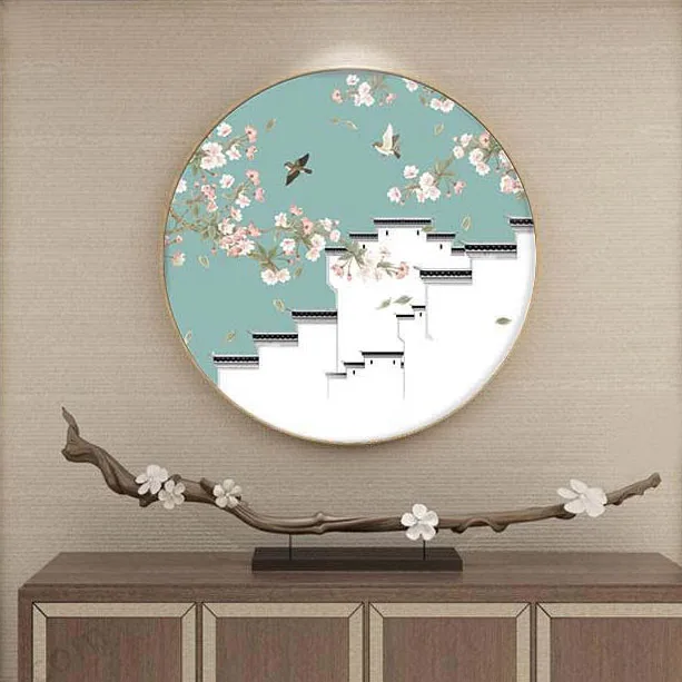 Factory wholesale simplicity art flower and bird painting , Chinese traditional architecture artwork painting