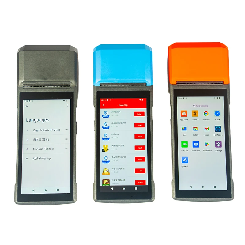 5 дюймов 3G 4G беспроводной оплаты мобильный терминал POS портативный Android 13 0 1D 2D Мобильный со встроенным принтером