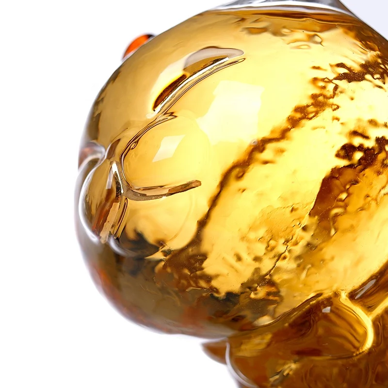 800ml Cute Kitten Shape Glass Wine Bottle Glass Wine Decanter