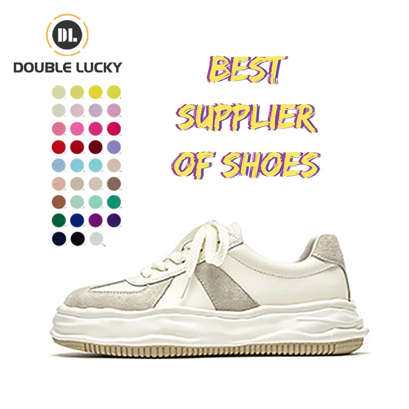 Double Lucky Hot Sale Loafers High Quality Custom Shoes Thick Soles Custom Logo Sneaker Color Block Luxury Designer Shoes