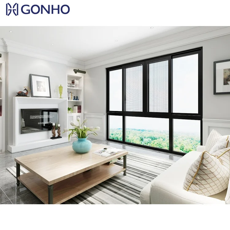 Factory Direct Supply American Style Sliding Window Aluminum Alloy Bedroom Kitchen Window