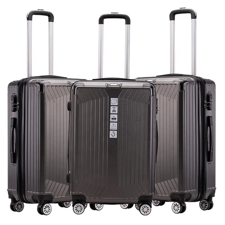 Custom 3 pcs abs suitcase 20' 24' 28' travelling bags spinner luggage sets