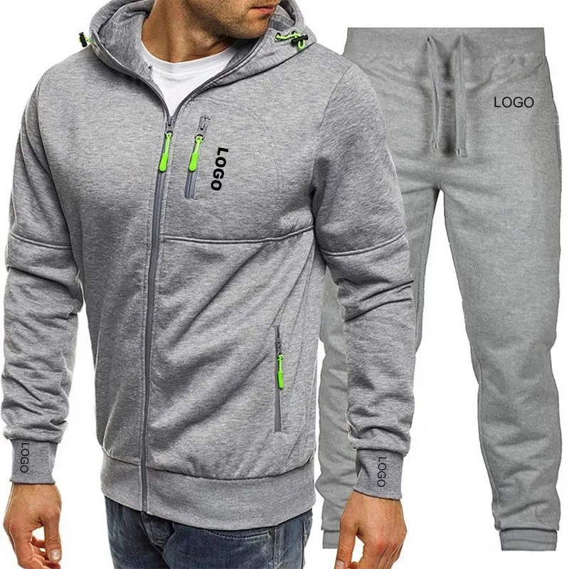 winter tech fleece hoodie tracksuit men joggers suits set mens training sets training & jogging sports wear jacket sets for men