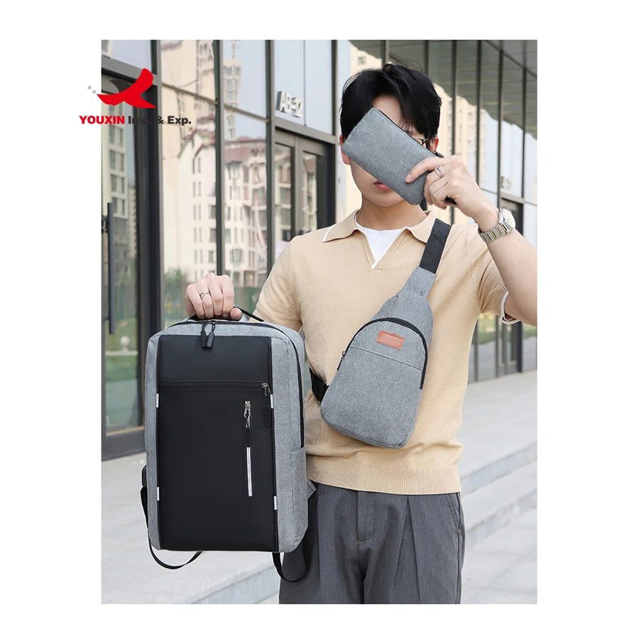 Factory Wholesale Casual Business Commuting Backpack Bag Multi-function Anti-scratch Wear-resisting Laptop Backpack with USB