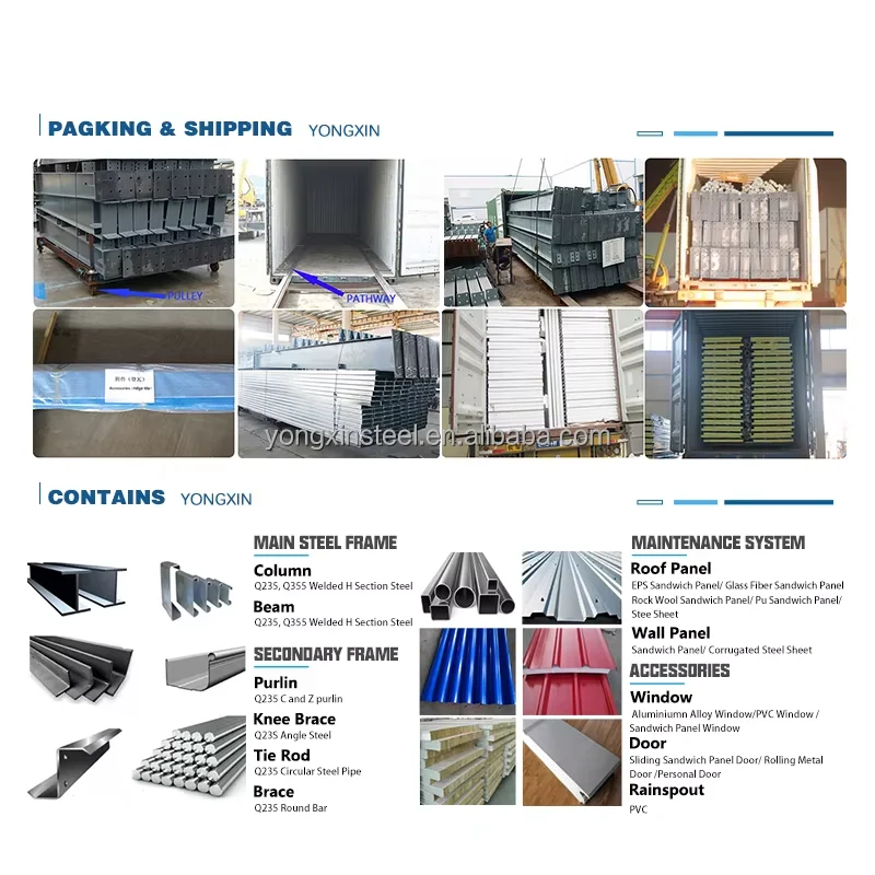 Custom Steel Structure Shed Fabrication Design Metal Steel Structure Warehouse Made In China