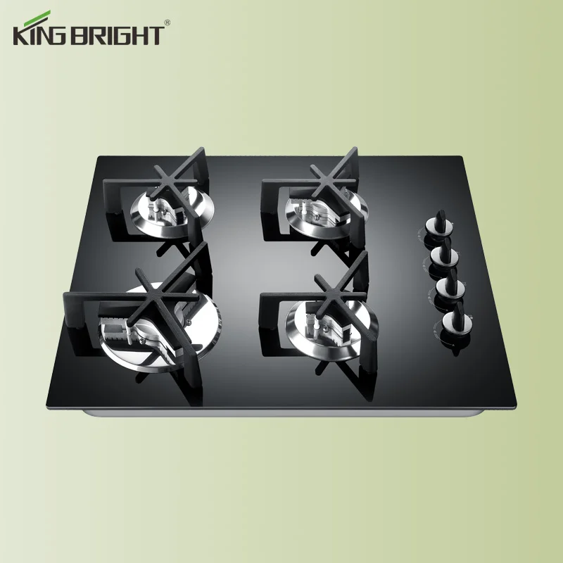 Закаленное стекло для газовой варочной панели, 4 конфорки, верхняя газовая Встроенная газовая варочная панель