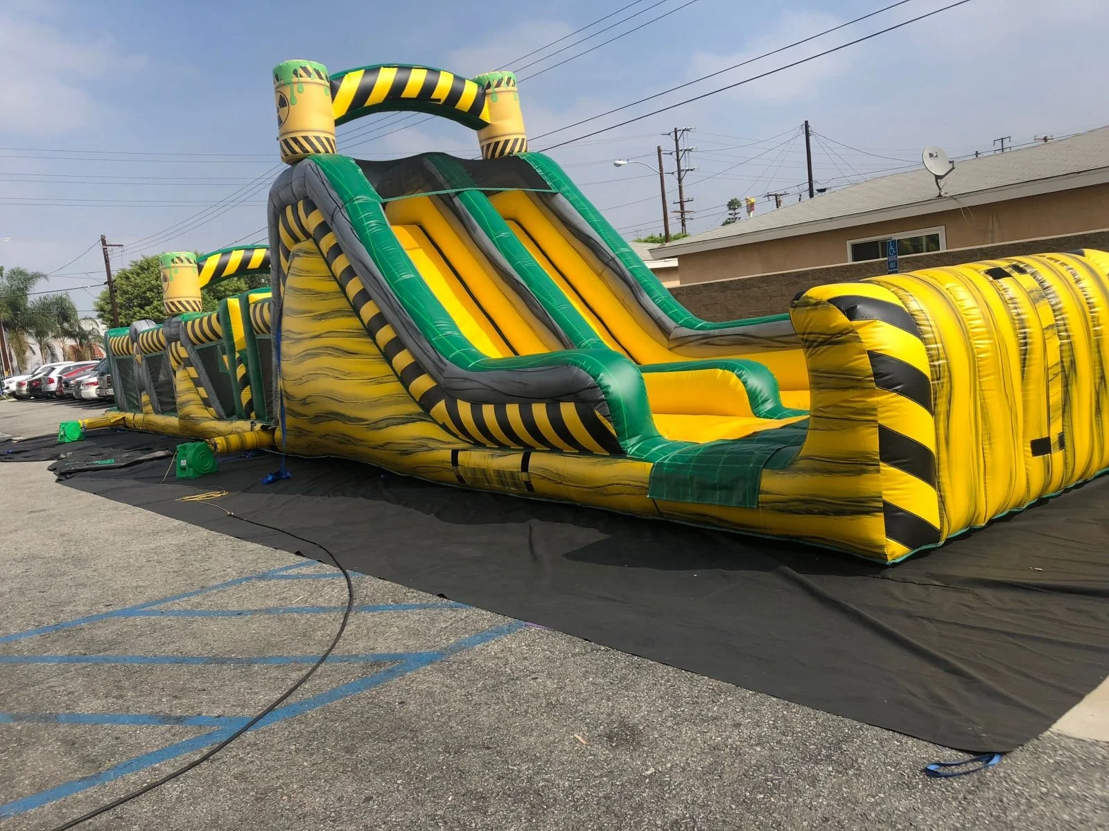 Inflatable Obstacle Course Rental  For Adults Inflatable Toxic Eliminator Obstacle Course Slide For Sale