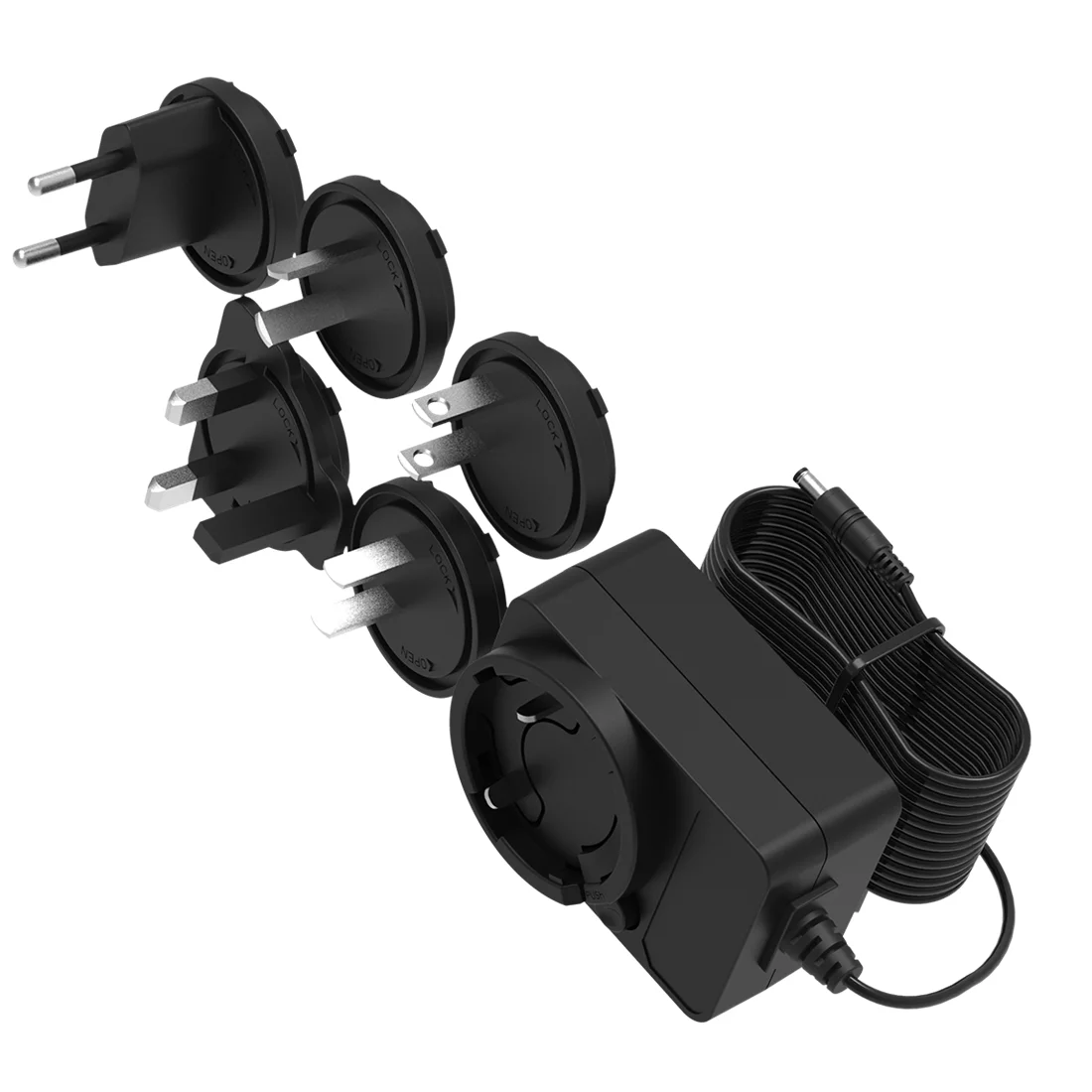 Universal power adapter Pc Fireproof Material Detached Plug Chargers 18W CB CE UL FCC SAA PSE KC certificate