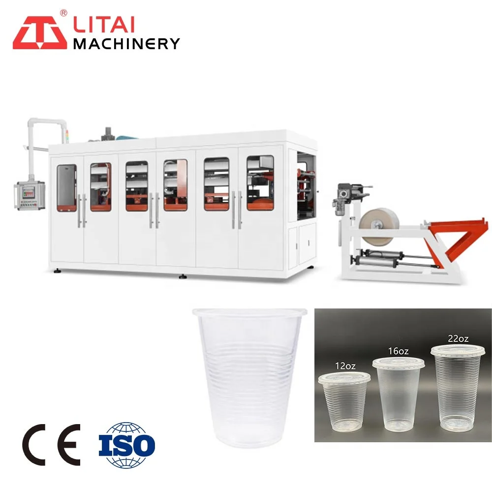 Plastic Takeaway Cups With Lids Cover Making Machine
