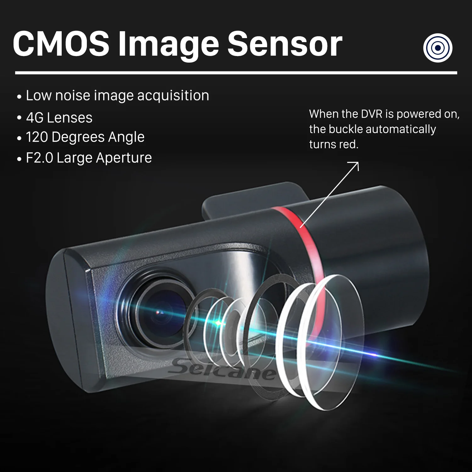 Seicane HD USB DVR camera records video and supports 360 Rotatable android car dvd