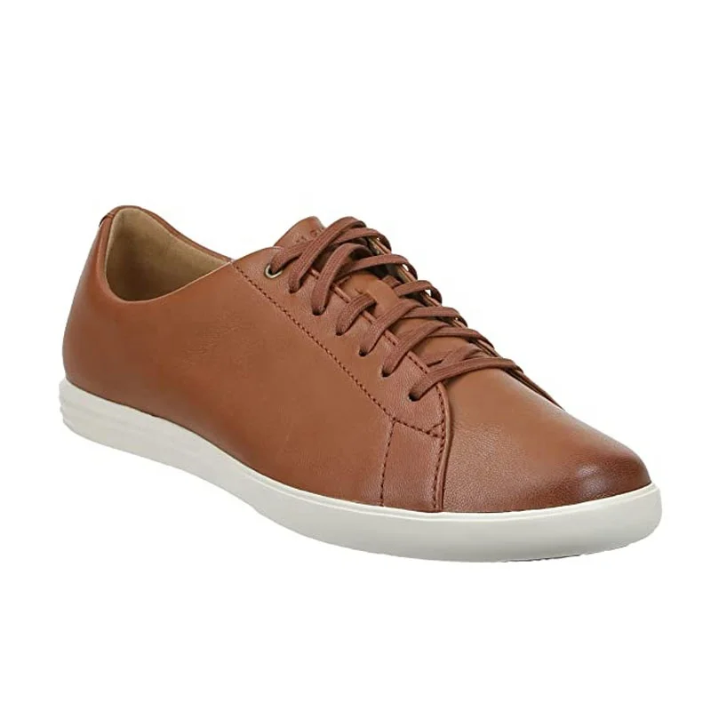 Walking Style Genuine Leather Designer Breathable Lace Up Sports Casual Shoes For Men
