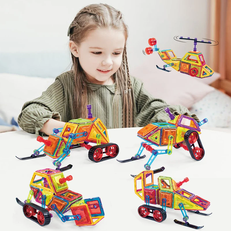 DIY Kids Educational Building Blocks Strong Magnetic Construction Set for Children Magnetic Toys
