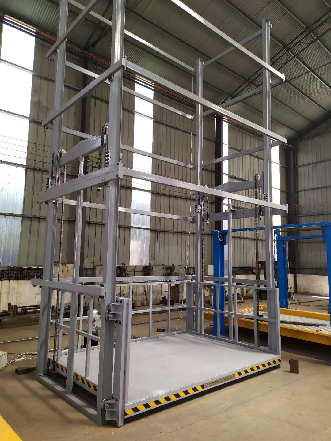 Easy Assembled Warehouse Factory Stable Loading Cargo Hydraulic Steel Frame Goods Lift elevator home