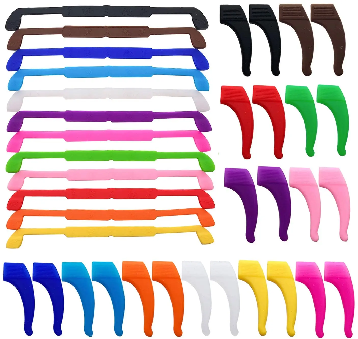 Soft Eyewear Retainer Eyeglasses Holder Ear Grip Hooks Anti-Slip Silicone Glasses Straps