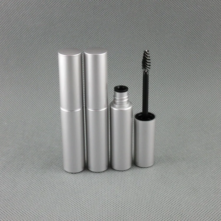 
Free shipping MOQ 500pcs TM-M6621 8ml matte silver round mascara bottle eye lash maker 