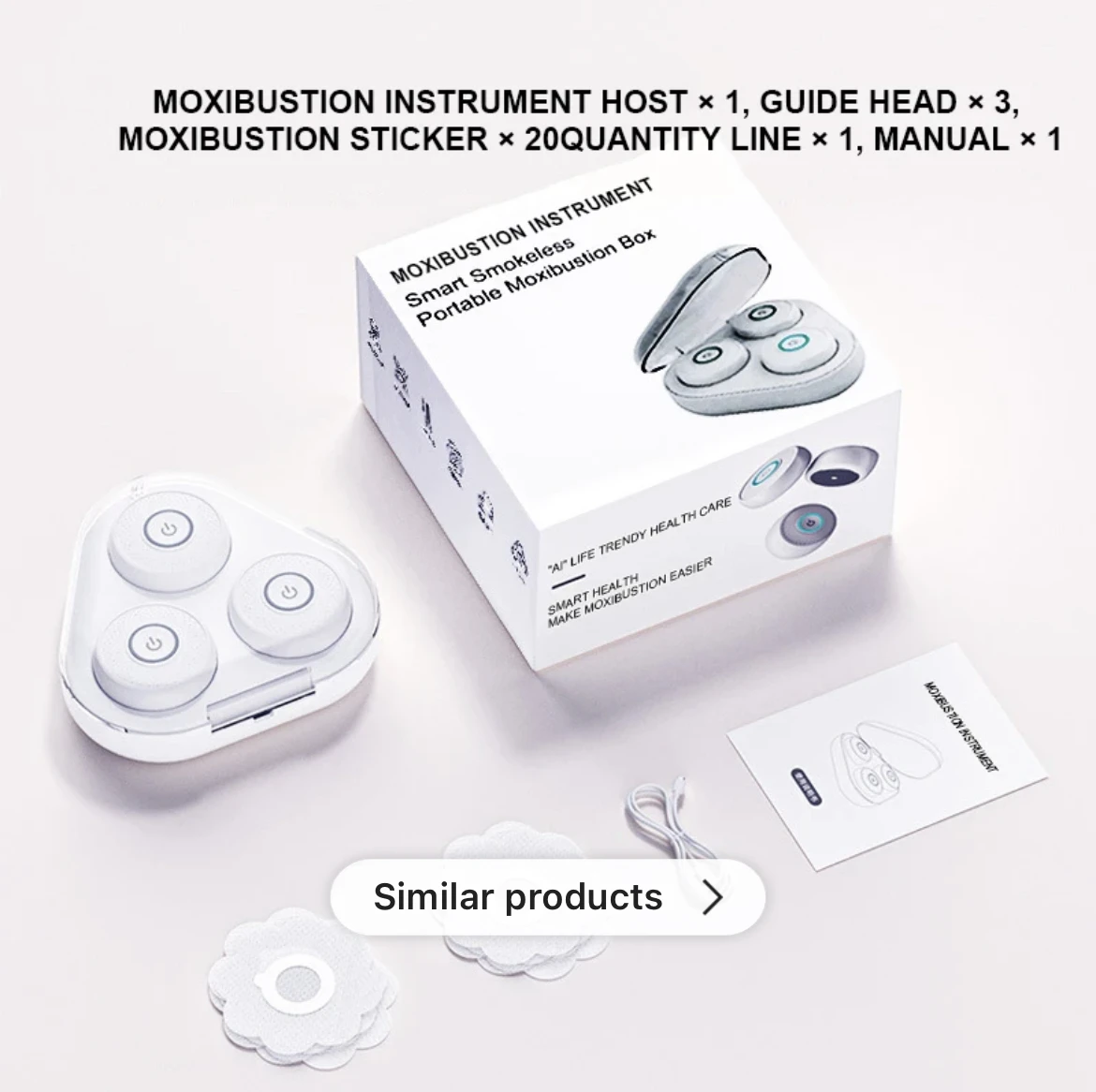 Traditional Chinese Medicine Portable Smokeless Electric Moxa Moxibustion Machine Device Therapy Sticks