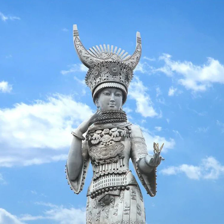 China Factory Custom 66 Meter Height Outdoor Metal Statues Modern Garden Stainless Steel Statues