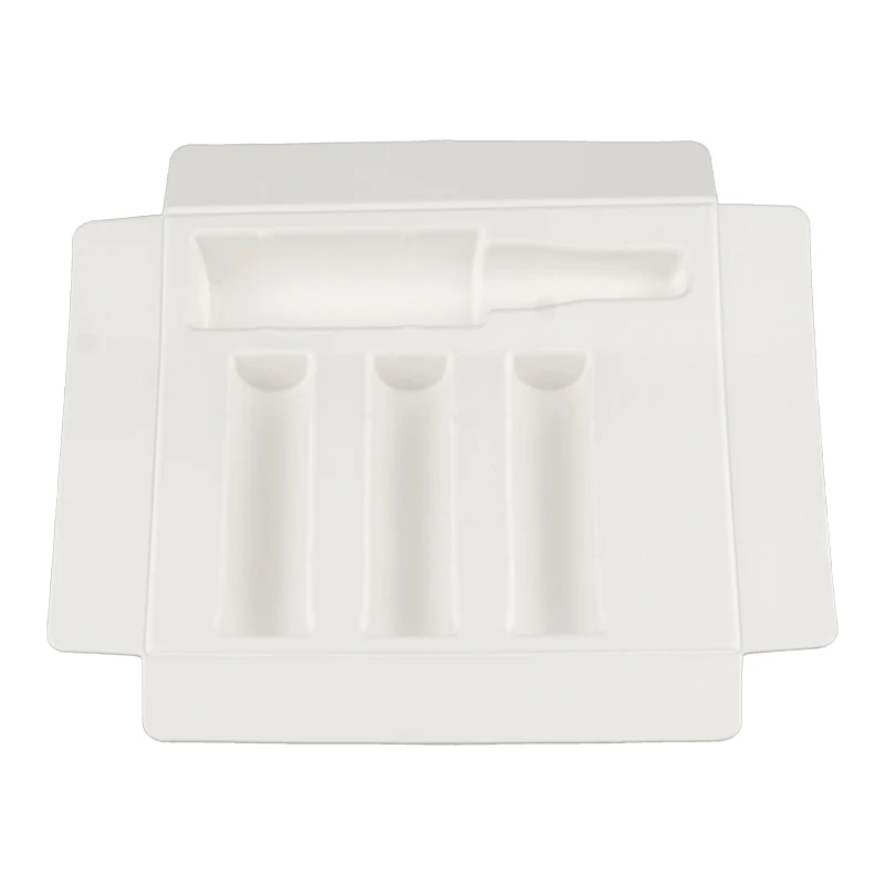 Eco Friendly Sugarcane Bagasse Paper Molded Fiber Pulp Insert Wine Shipper Mold Box Tray Packaging Molding Product