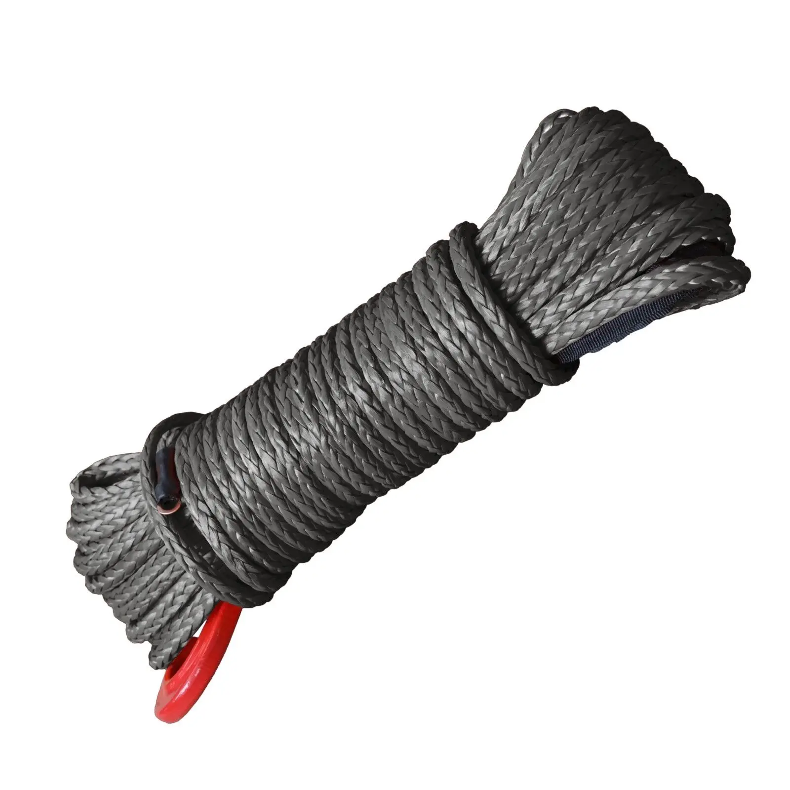 Winch rope for ATV/UTV & Accessories with hook, lug, protective sleeve Synthetic/Nylon/Polyester/polypropylene fiber/UHMWPE