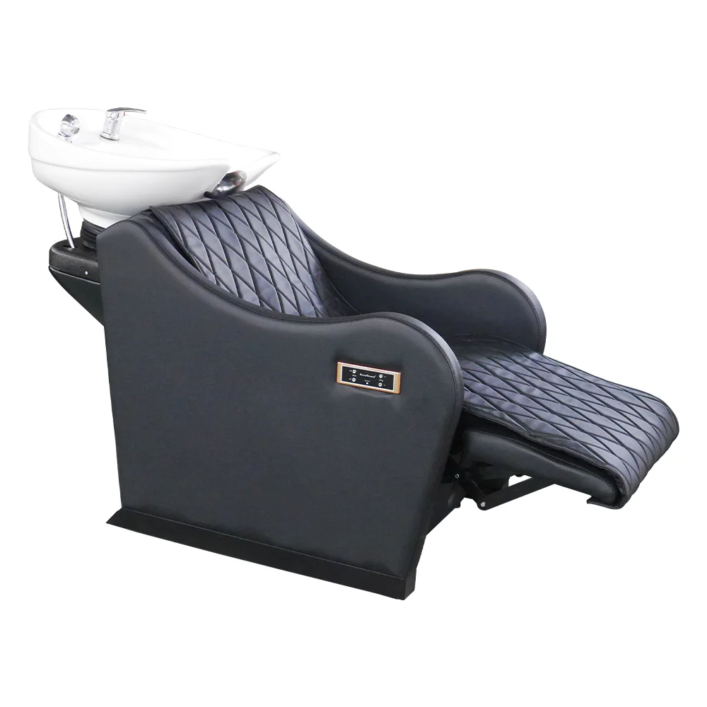 Factory Supplier Luxury Modern White Electric Massage Shampoo Bed Salon Sink Hair Washing Chair