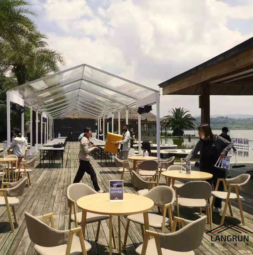 Transparent Luxury Wedding Marquee Clear Roof  Outdoor Event Tente For Sale