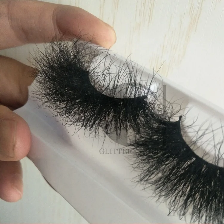 
Super Fluffy Mink Fur Lashes Extra Dramatic Long Thick Curl Eyelashes Handmade Wispy Curly Mink Eyelashes 