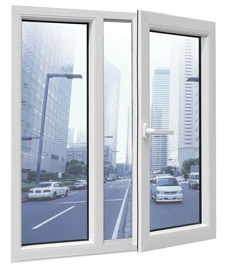 Низкое обслуживание ламинированное остекление upvc ПВХ распашное/awing окно