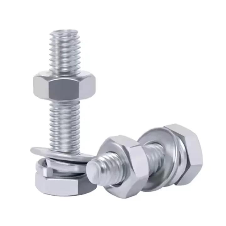 High quality H90 H80 H70 H62 H59 Brass Bronze Red Copper Combination of hex bolt with nut and washer