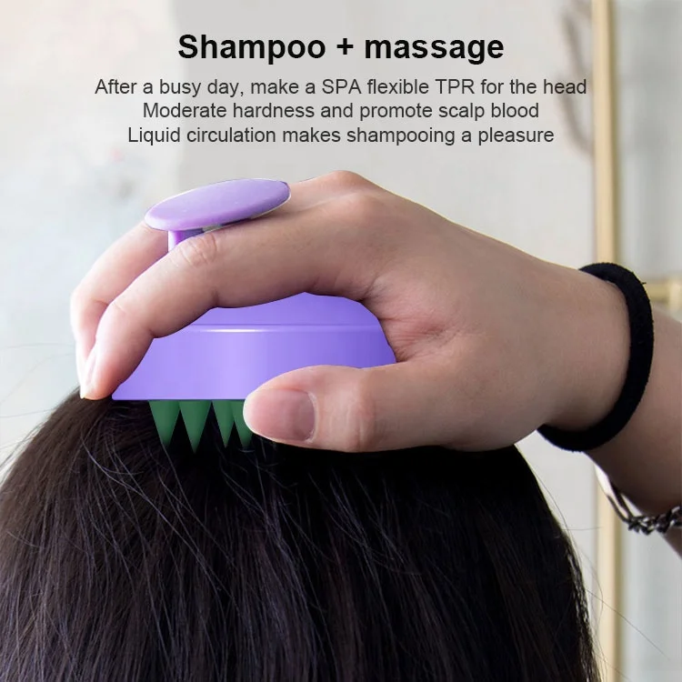 Exfoliating Silicone Body Scrubber Easy to Clean Long Lasting Black Scalp Massager Shampoo Brush