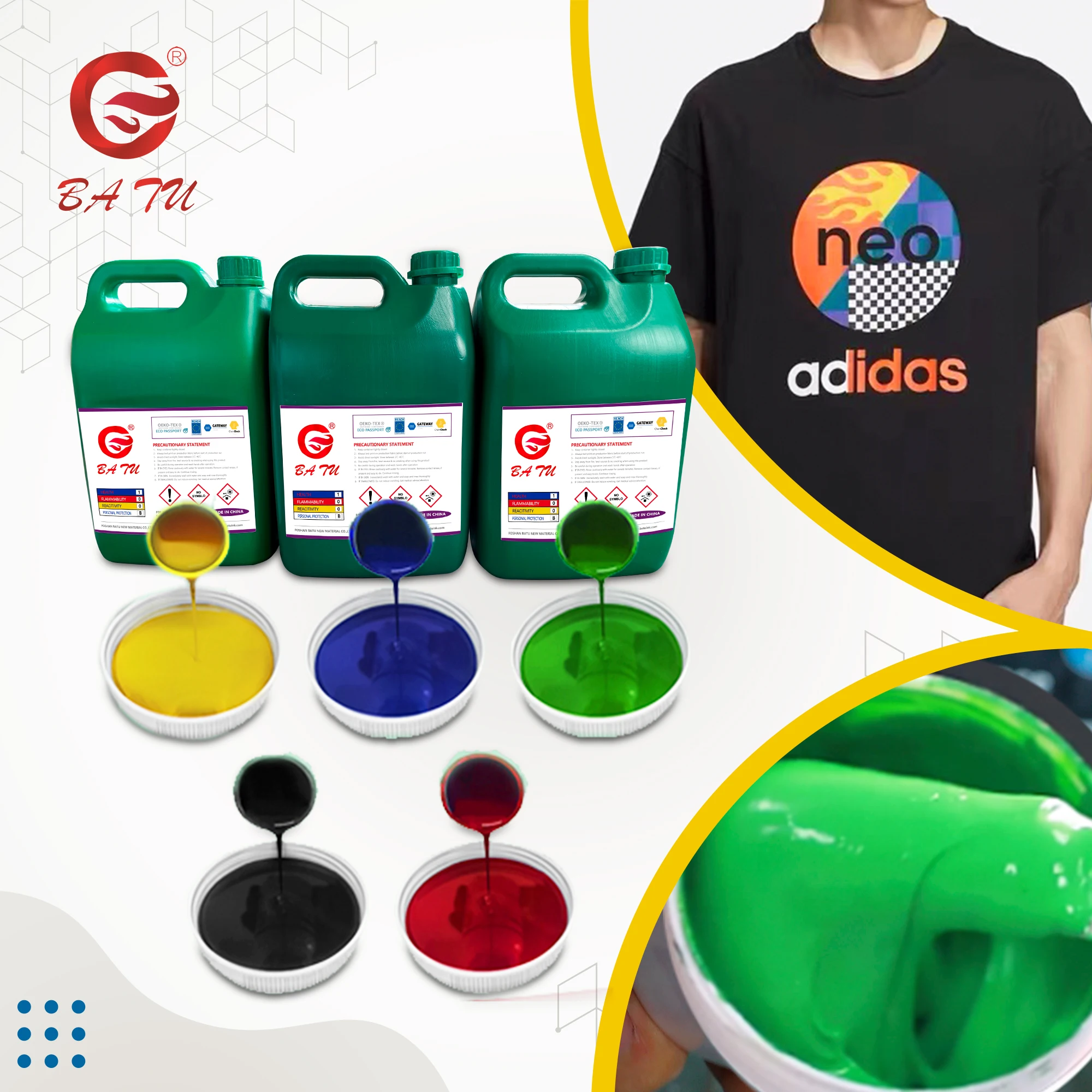 Water based pigments for textile screen printing liquid pigment