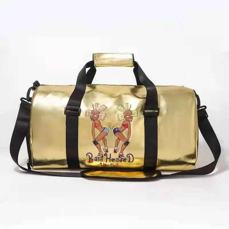 
Travel accessories for outdoor travel bags OEM polyester wholesale gym bag fashionable women sequin travel overnight duffel bag 