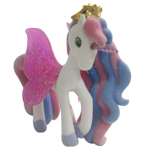 Newest funny Cheap for  kids Selling Colorful  Horses flocking Toys