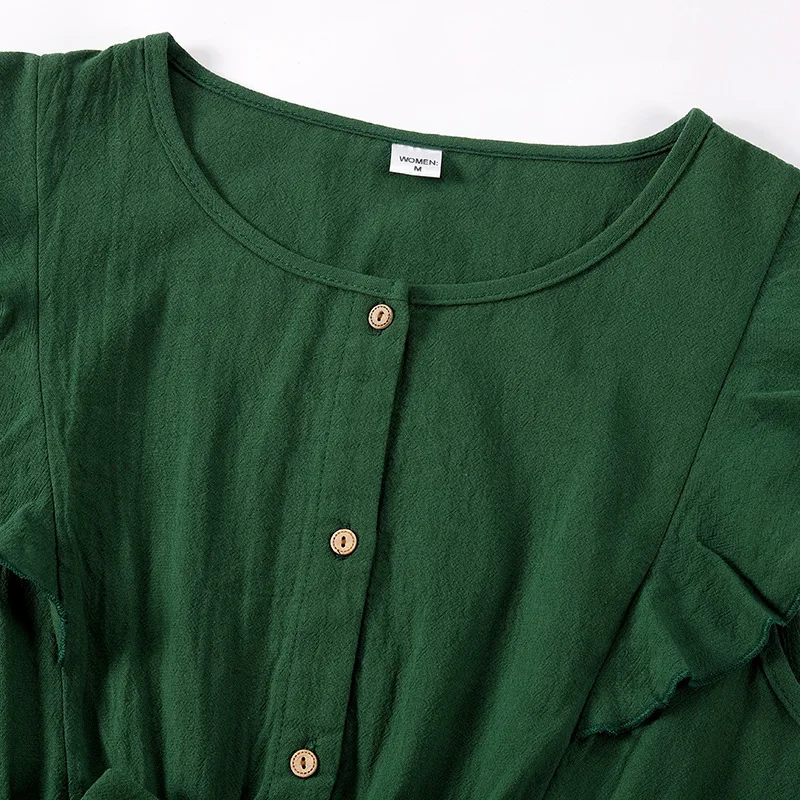Mommy And Me Outfits Children Knitted Causal Women Green Adults Baby Girls Infants Toddlers Family Matching Clothing for Summer