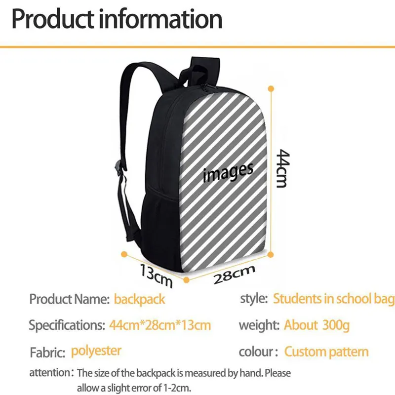 Factory Wholesale 3pcs school bag sets African Black Girl school bags backpack Fashion Kid Book Bag for Children Daypack Mochila