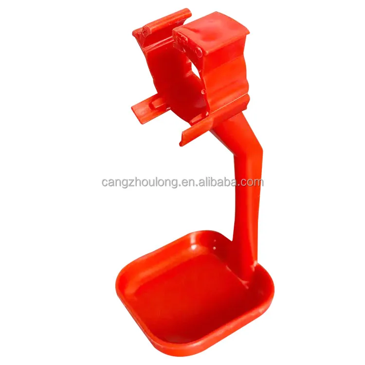 ZB LM 59 25MM locking Square Pipe Hanging Drip cups Chicken poultry Nipple Drinker water