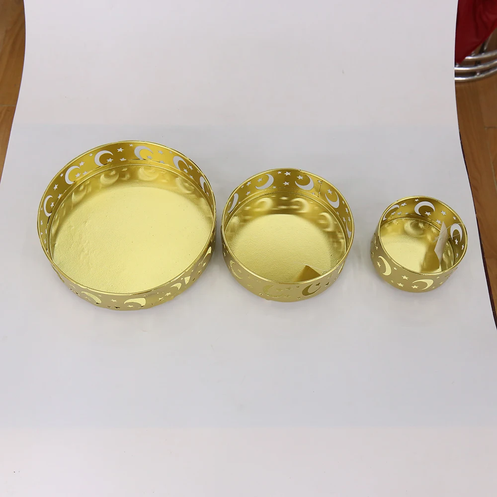 Eid Mubarak Party decoration Mental Ramadan Party Food Serving Tray