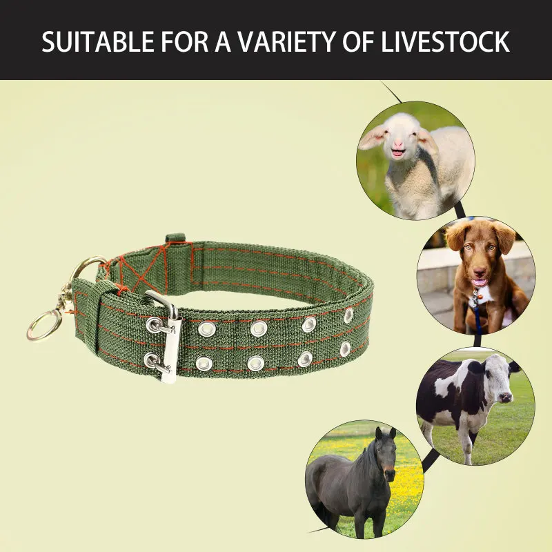 High Quality Adjustable Cow Sheep Neck Collar Cattle Neck Strap Calf Livestock Collar Belt Cattle Traction Thick Canvas Necklace