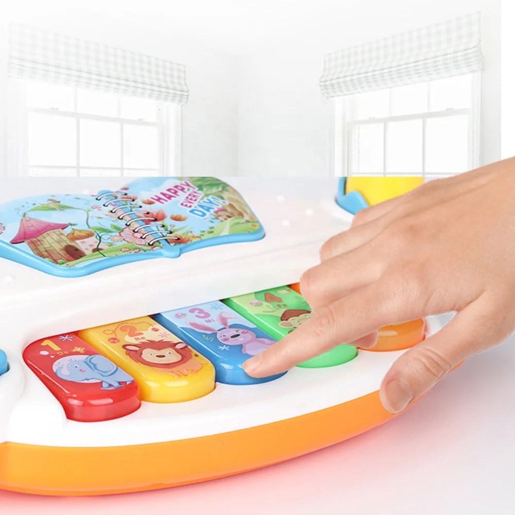 Early education baby activity set electronic organ toys piano 5 keys keyboard music toys for kids musical instruments with light