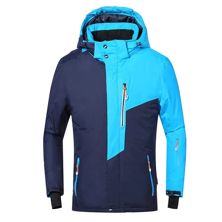 Custom Men Winter Windproof Waterproof Snowboard Ski Suit ski snow wear Jacket with Hoodie