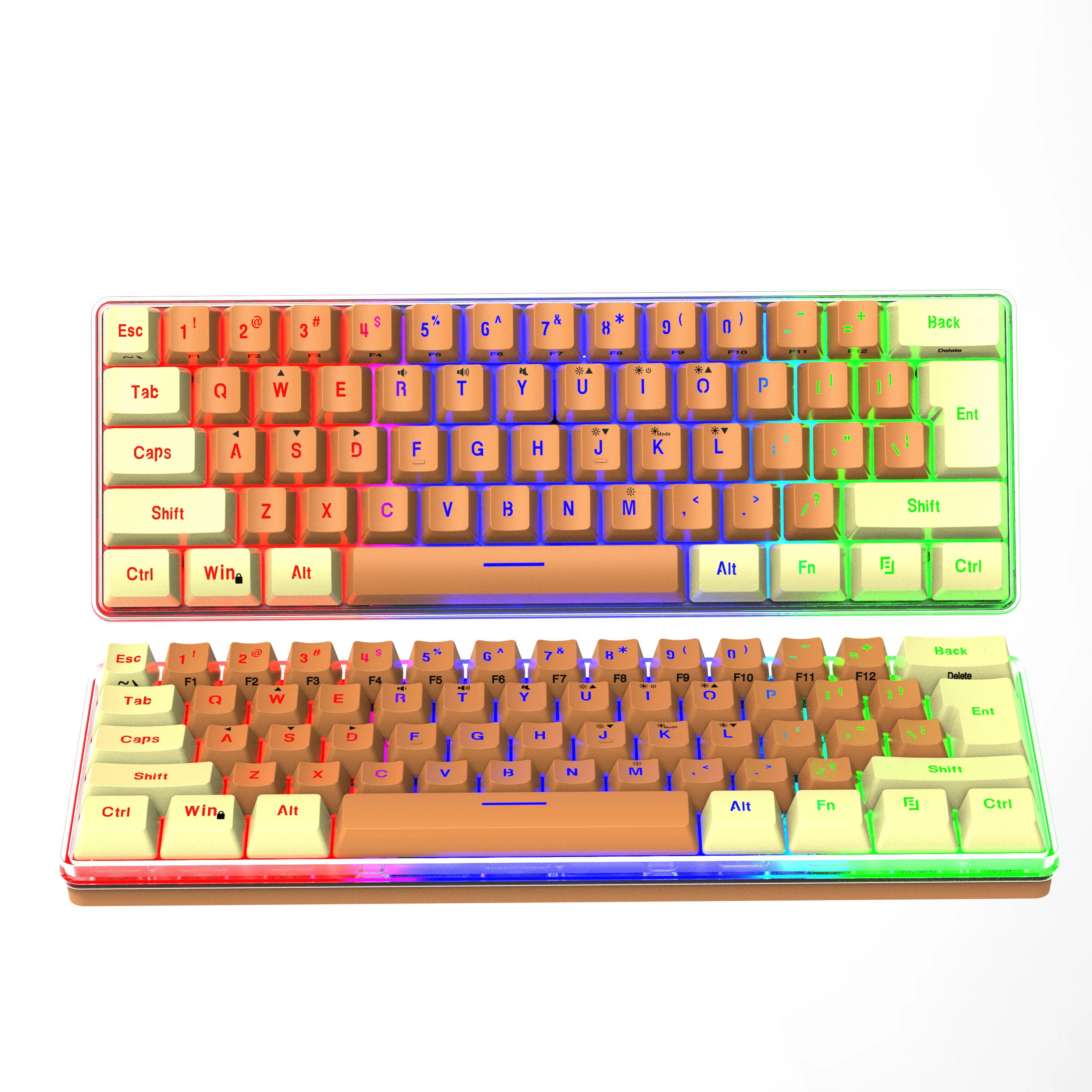 Клавиатура SAMA на заказ, 61 клавиша, проводной переключатель освещения, Игровая клавиатура 60%, клавиатура