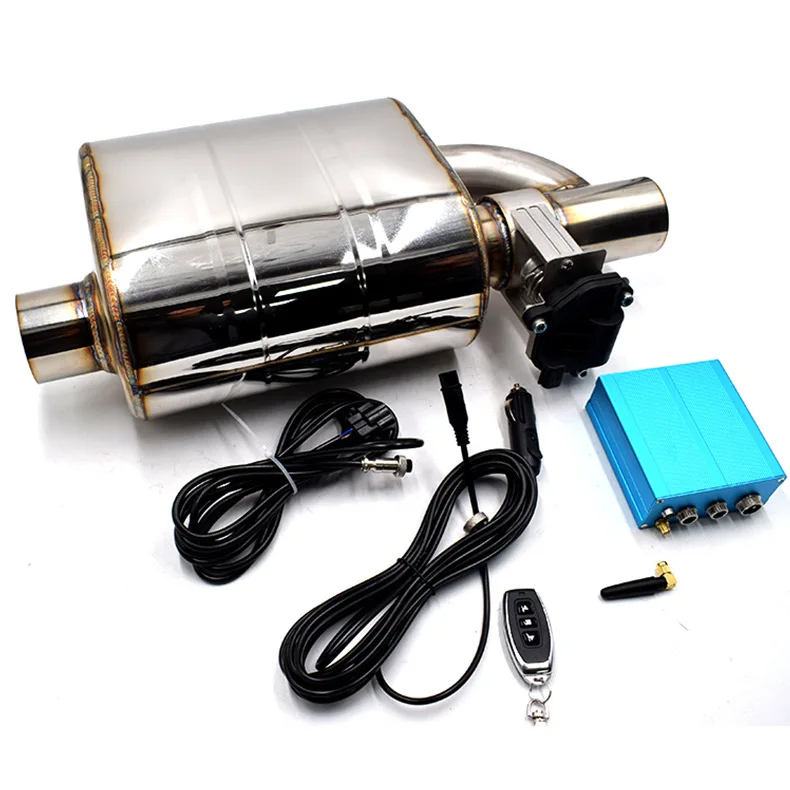 Audi VW Exhaust Pipe Modification Stainless Steel Car Sound Valve Drum Electronic Controller Blast Road Races Muffler Sound Wave