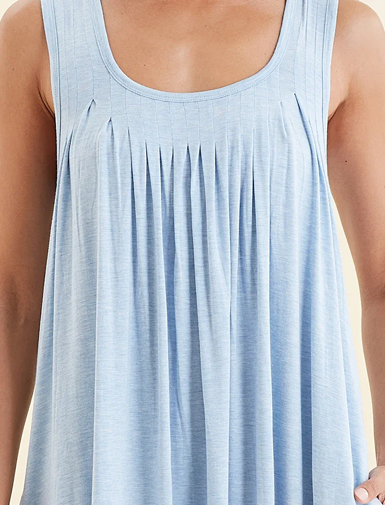 Nightdress Casual Breathable Pajamas Home Use Cotton Bamboo Pajamas Knee-Length Nightgown