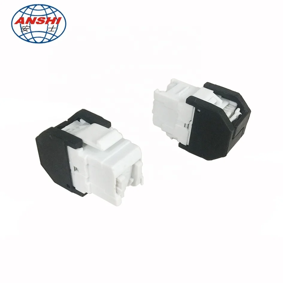 RJ45 3M UTP CAT6 Shielded Keystone Jack 180 Degree With Gold Plating