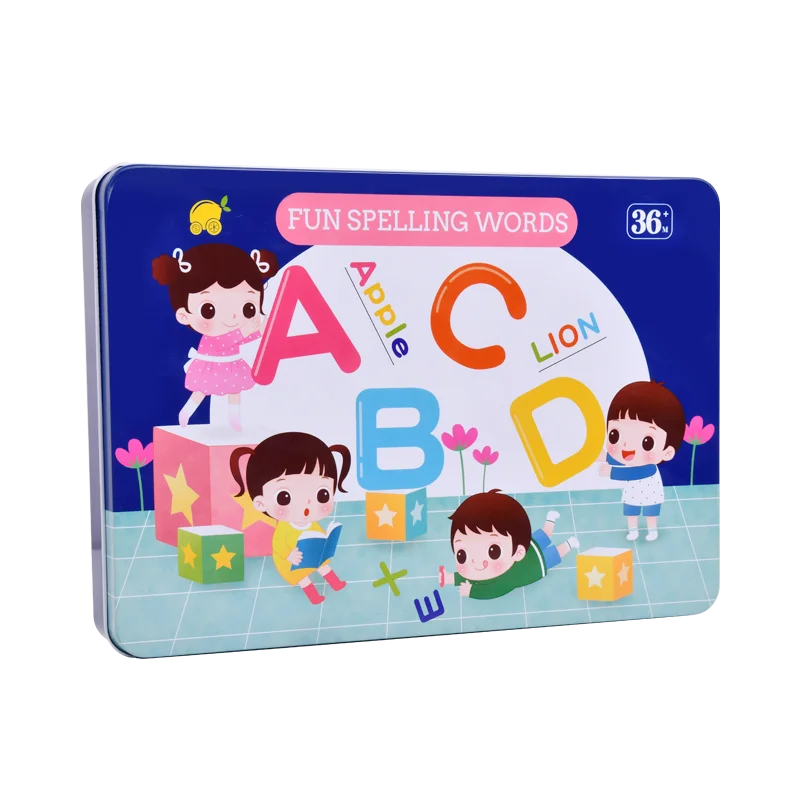 Montessori Spell word game Wooden Toys Early Learning Jigsaw Alphabet Puzzle Preschool Educational Toys