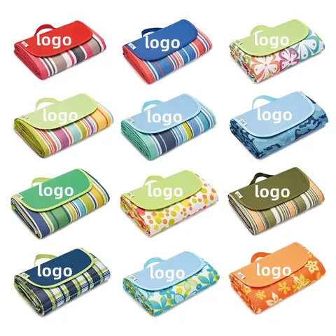 Custom Outdoor Fold up Fleece Picnic Mat Blanket